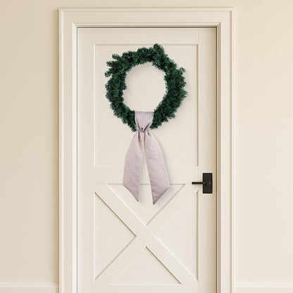 Brown Gingham Wreath Bow Set by [Brand Name] - 2 Pack for Door Decoration | 5.12” Wide x 54.33” Each