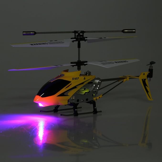 GoolRC Remote Control Helicopter S107/S107G RC Helicopters 3 Channel Mini Helicopter with Gyro for Beginners (Yellow)