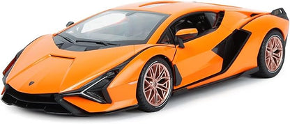 RASTAR RC Car 1/14 Scale 2.4Ghz Lamborghini Sian FKP 37 Radio Remote Control R/C Toy Car Model Vehicle (Orange)