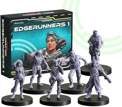 Monster Fight Club Cyberpunk Red Combat Zone Miniatures Expansion: Edgerunners 1 Starter Gang