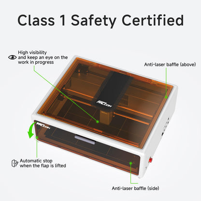 Creality Falcon A1 10W Laser Engraver, Enclosed Laser Cutter with Air Assist, HD Camera Positioning, Beginner-Friendly, Class 1 Safety Engravering Machine for Wood and Metal, Acrylic(White)