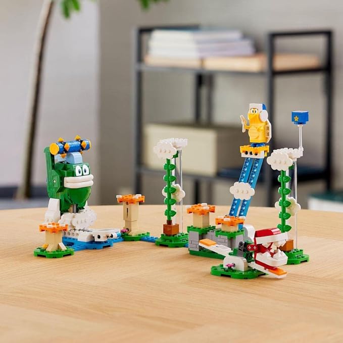 LEGO Super Mario Big Spike’s Cloudtop Challenge Expansion Set 71409 Collectible Toy for Kids with 3 Figures Including Boomerang Bro and Piranha Plant