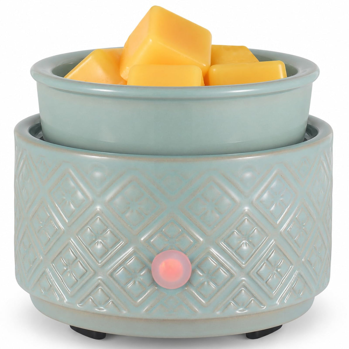 Wax Melt Warmer for Scented Wax,3-in-1Ceramic Wax Warmer Fragrances Candle Oils, Home Fragrance Burner,Electric Candle Warmer Perfect Christmas Gifts for Mom Women(Gree)