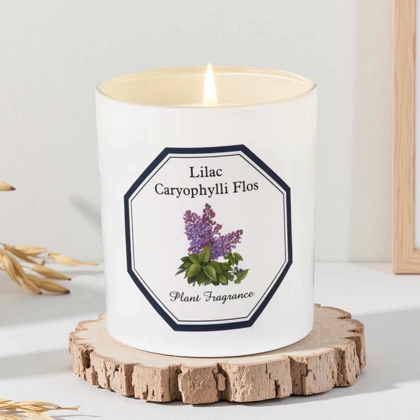 Lilac Candle, Candles for Home Scented, Candles Gift for Women, Lilac Scented Candle, Natural Soy Wax Candle, 6 oz 40 Hours Burning Time
