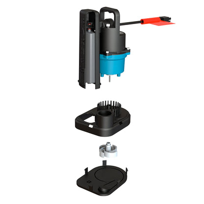 Barnes 130234A Model ESB33 Expel Submersible Sump Pump - High-Efficiency for Residential Use, Cast Iron Vortex Impeller, 1/3 HP, 45GPM, Integral Float Switch, 9-Foot Waterproof Cord, Black