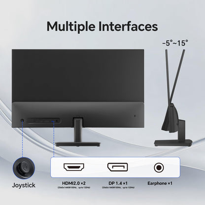 KTC 27 Inch QHD Computer Monitor 100Hz, Up to 120Hz, IPS Panel, 2K 1440P PC Gaming Monitor for Home Office, Adaptive-Sync Support, HDR10, Tilt Adjustable, H27D9