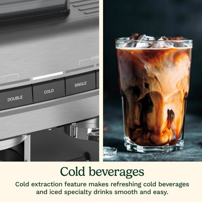 Cuisinart Espresso Bar Grind & Brew Espresso Machine, 16 Grind Settings from Fine to Coarse, Makes Hot or Cold Cafe-Quality Beverages at Home Including Cappuccino, Lattes and Cold Coffee, EM-640