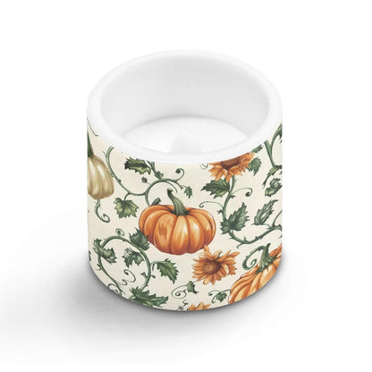Cozeyat Pumpkin Leaf Office Desk LED Candles Set of 4 Battery Powered Flameless with Remote Timer Flickering Flame Waterproof for Home Patio Garden Decoration
