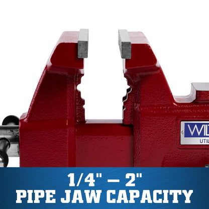 Wilton Utility Bench Vise, 6-1/2” Jaw Width, 6" Jaw Opening, 4" Throat (Model 676U)