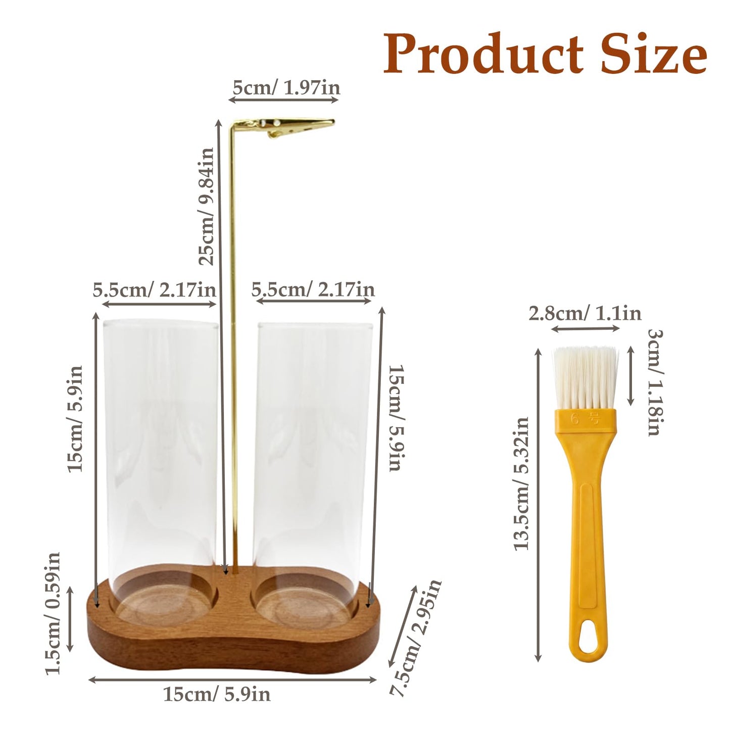 E-DAYS 2-in-1 Hanging Incense Holder, Upside Down Incense Burner with Glass Ash Catcher & Storage Compartments– Modern Wooden Home Decor, Easy to Clean