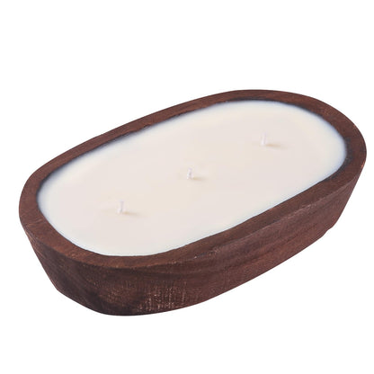 Scented Candles for Home, YeeQue 4pack Aromatheraphy Candle, Large Wooden Bowl Candle for Women,Girl Birthday Gift 3 Wicks, 48oz,120Hours Long Lasting Burn