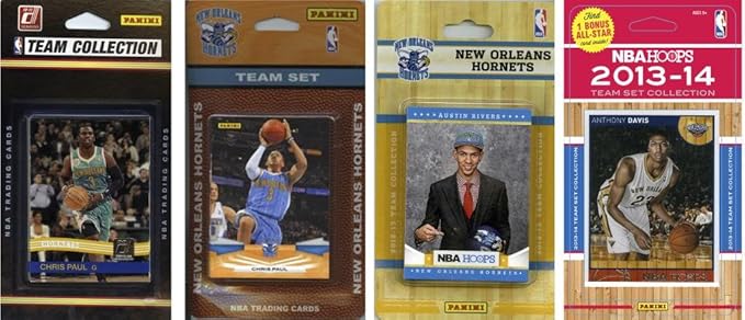 NBA New Orleans Pelicans 4 Different Licensed Trading Card Team Sets
