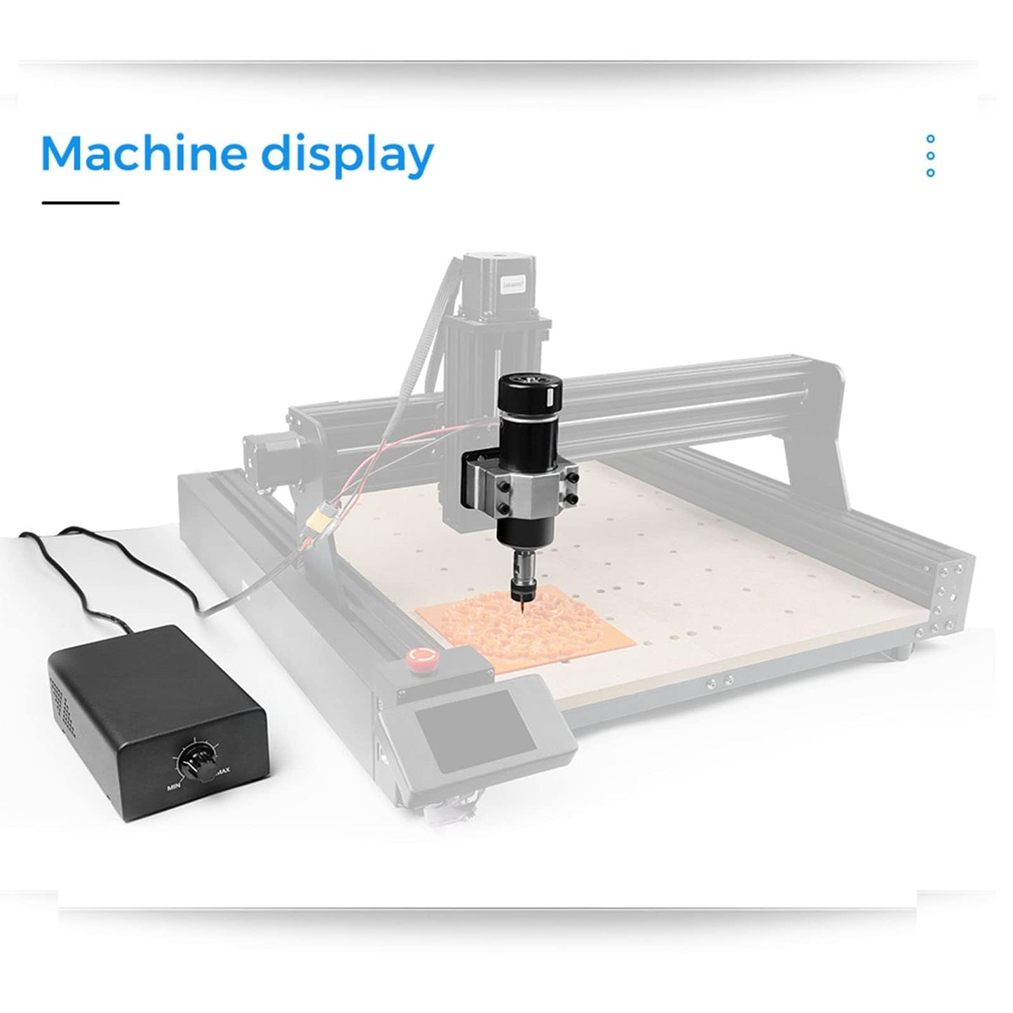 500W CNC Spindle Motor Kit, 48VDC, 12000RPM, 0.01-0.03mm Runout, Air Cooled, Wide Voltage 110-220V, with Control Box & Bracket, Compatible with TTC3018 Pro/CNC400, for Wood Acrylic PCB Carving