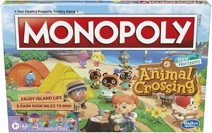 Monopoly Animal Crossing New Horizons Edition Board Game for Kids Ages 8 and Up Fun Game to Play for 2-4 Players Multicolor