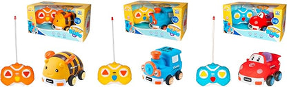 MUKIKIM My Little Ride - Charlie The Train. Your Child's First Remote Control Car. Safe &amp Durable for Ages 2+ Toddlers/Young Kids. Cartoon RC Car with Disassemble Soft Shell &amp Crash-Resistant