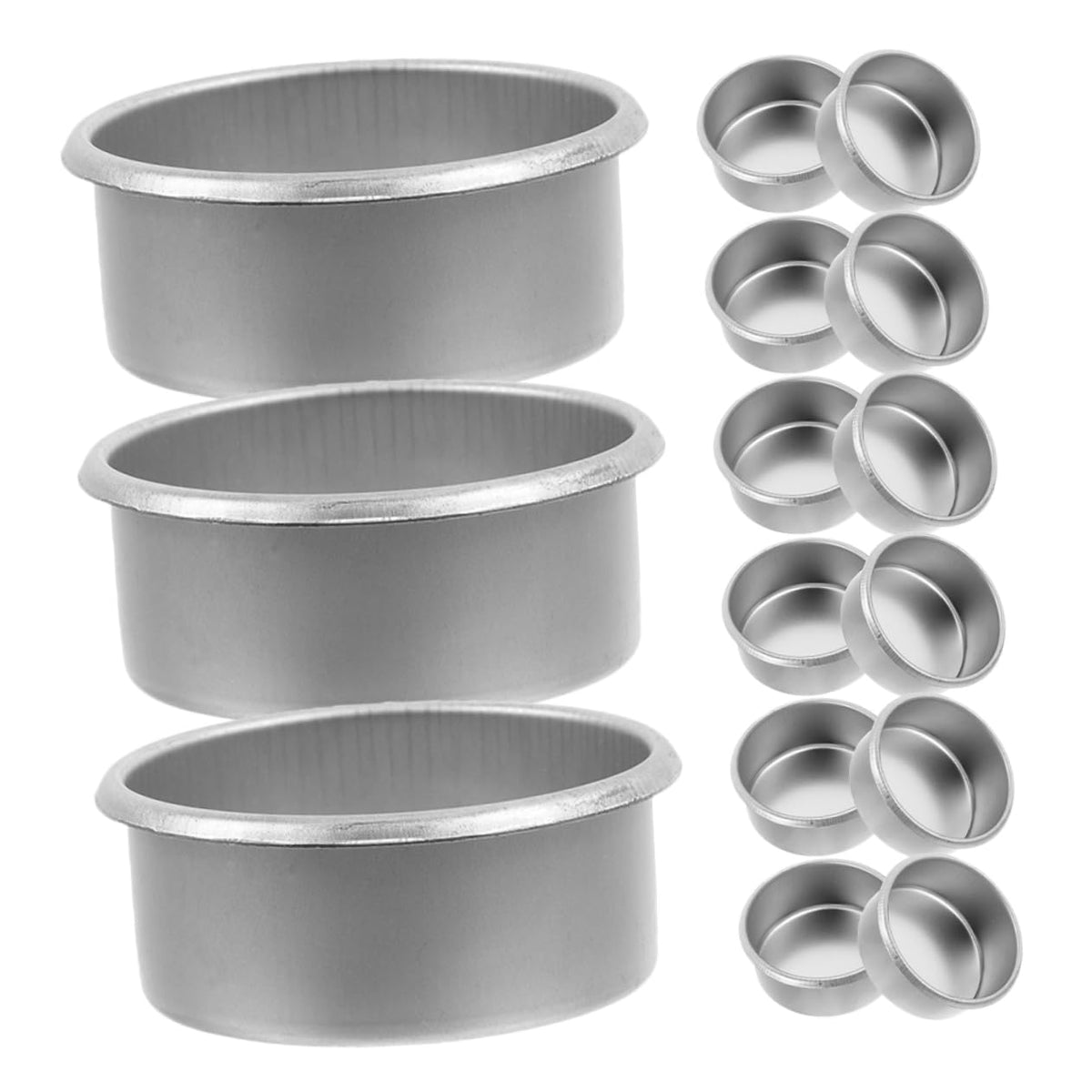 Lurrose 15pcs Metal Candle Cups for Tea Party Decorative Candle Holder DIY Scented Making Tins