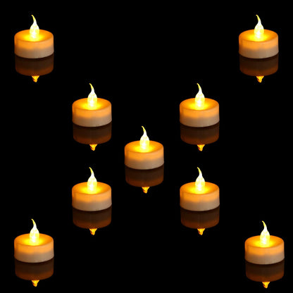 Wilrigir LED Remote Tea Lights with Timer,Electric Fake Candles,Flickring Amber Flameless Votive Lights,Tealight Candles for Wedding and Home Decoration,Pack of 12