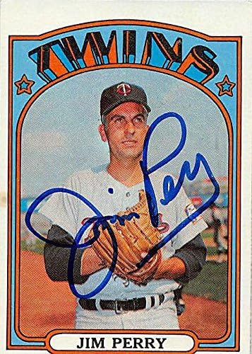 Sports Memorabilia Autograph Warehouse 246534 Jim Perry Autographed Baseball Card - Minnesota Twins 1972 Topps - No. 220