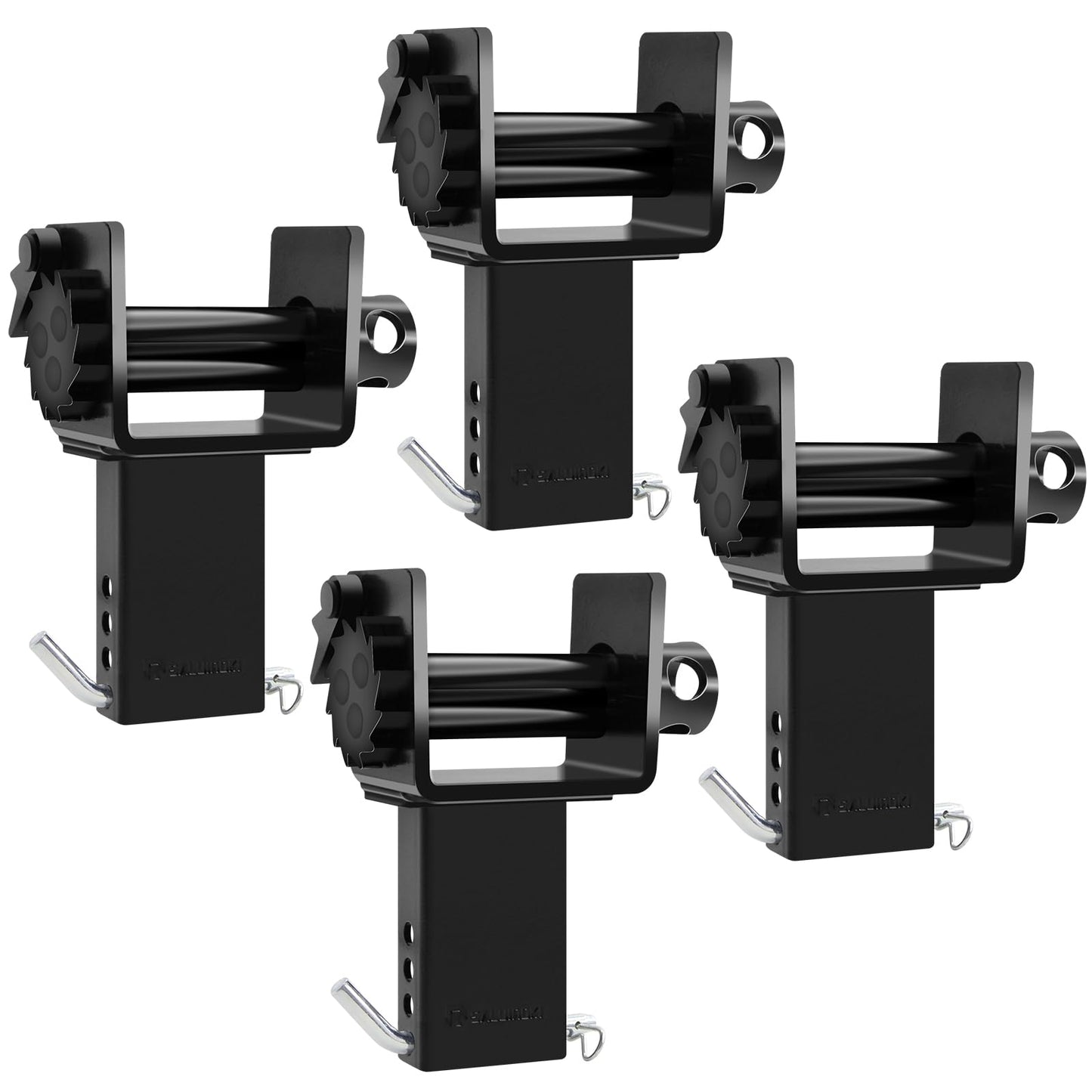 SALUINOKI 4 Pack Trailer Stake Pocket Winch Flatbed, Capacity 16,200 lbs Utility Flatbed Accessories, Compatible with 4 inch Flatbed Winch Straps for 2x4 Stake Pockets