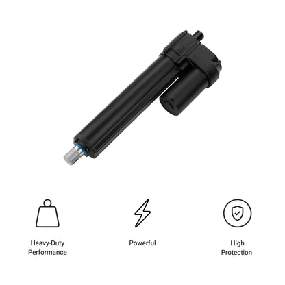 Progressive Automations - 12V High Load Linear Actuator - 24 inches Stroke, 1600 lbs Force, Electric Linear Actuator - Heavy Duty, Water Resistant, Overload Protection, Stainless Steel Shaft, PA-HD1