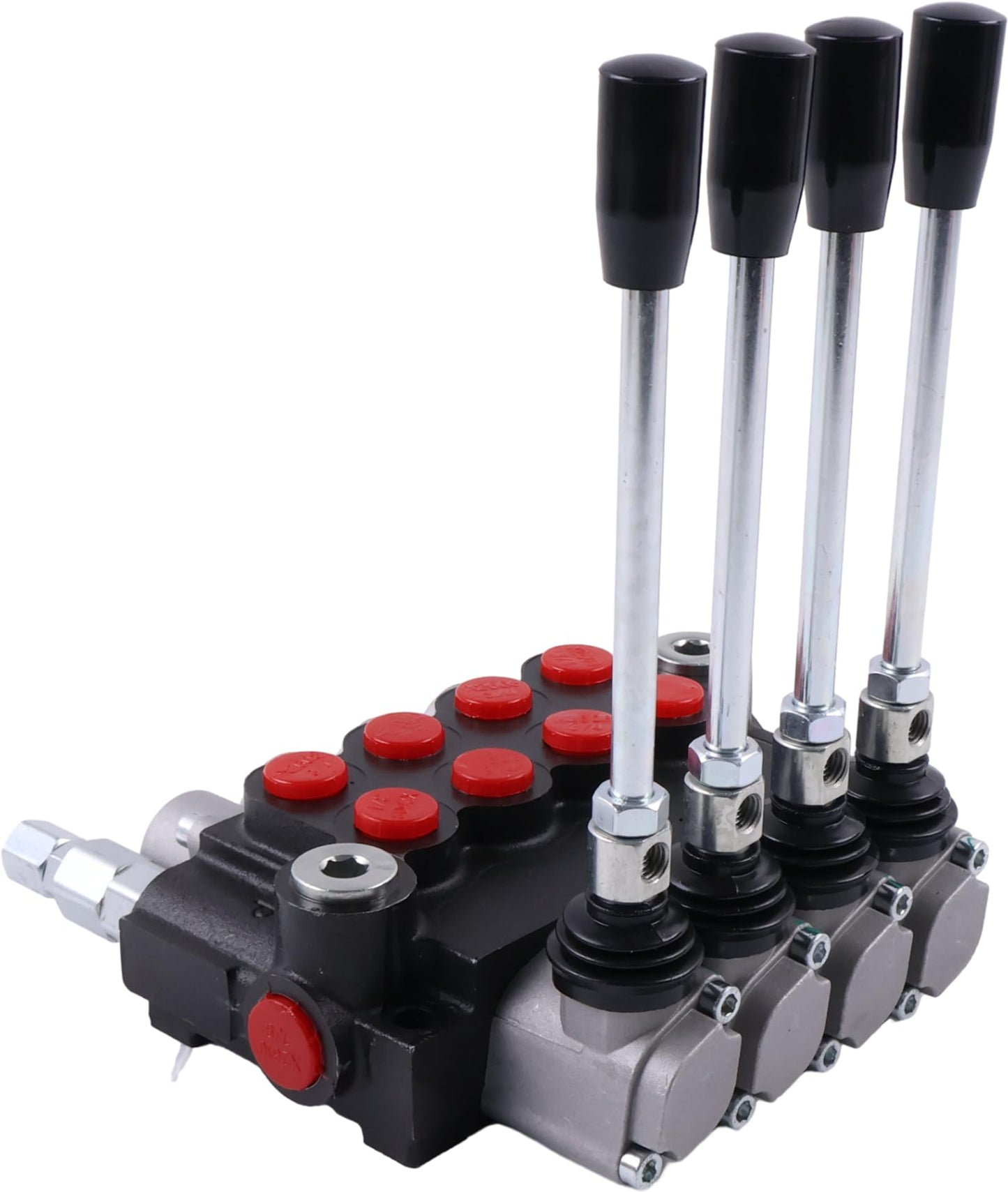 Solarhome 4 Spool Hydraulic Control Valve Open Center Double Acting 13 GPM 3600 PSI SAE Ports Compatible With Tractors Loaders Log Splitters
