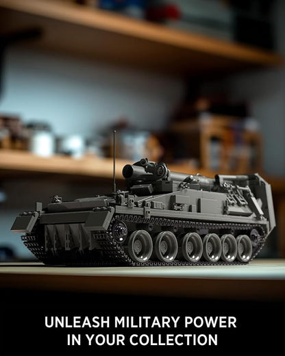 Nifeliz 2S4 Military Tank Building Model Self-Propelled Heavy Mortar Set for Adults Collectible Model to Build and Display Gift for Military Fans (1438PCS NF10291)