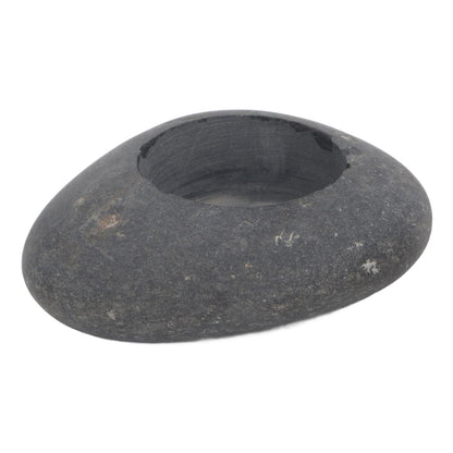 Domary Pebble Candle Holder, Handmade Decorative Stone Tealight Holder with Deep Placement Plate for Wedding Birthday Festival Home Decor