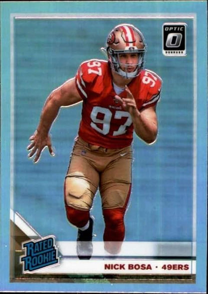 2019 Donruss Optic Holo #168 Nick Bosa San Francisco 49ers RC Rookie NFL Football Trading Card
