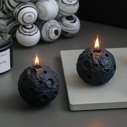 Moon Shaped Scented Candle,100G Aroma Soy Wax Decorative Galaxy Series Candle for Table Photo Prop Birthday Gift,Prefect for Meditation Stress Relief Mood Boosting Bath Yoga