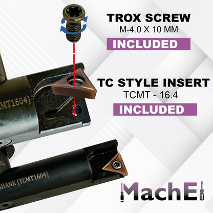 MachEl New Balanced Design 6″ Fly Cutter Indexable Type with R8 Shank (7/16 UNF Drawbar Thread) Single Insert Face Milling Cutter TCMT1604 Insert Included Torx Screw & Star Key Included