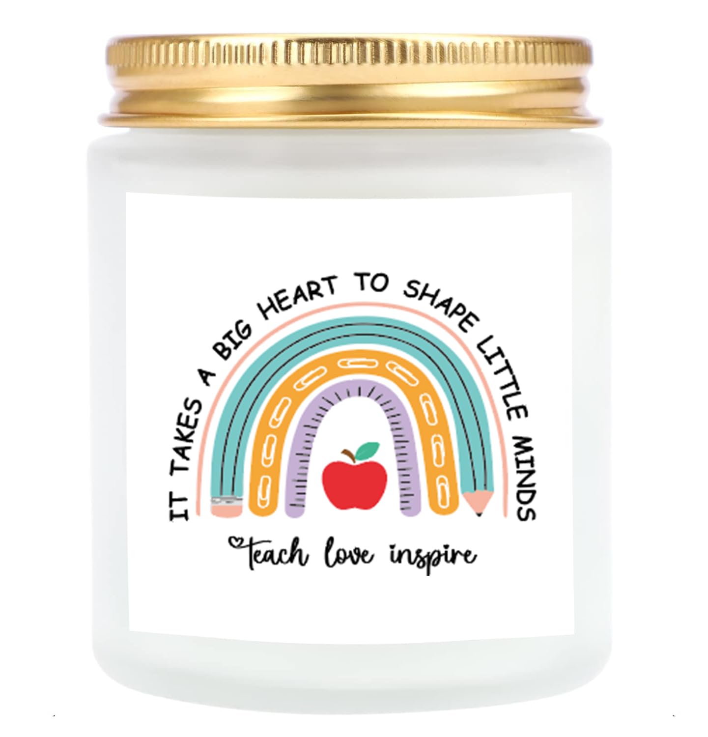 Candle Gift for Teacher Appreciation, Aromatherapy Candle for Women, Novelty for Teacher Appreciation Week, Natural Soy Wax Jar Candle, Unique Thank You Present with Saying, Vanilla Scent