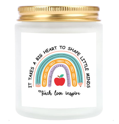 Candle Gift for Teacher Appreciation, Aromatherapy Candle for Women, Novelty for Teacher Appreciation Week, Natural Soy Wax Jar Candle, Unique Thank You Present with Saying, Vanilla Scent