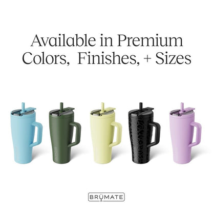 BrüMate Era Flip 40oz Tumbler with Covered Flip Down Straw | 100% Leakproof Insulated Tumbler | Made of Stainless Steel | Cup Holder Friendly Base | 40oz (Glacier)