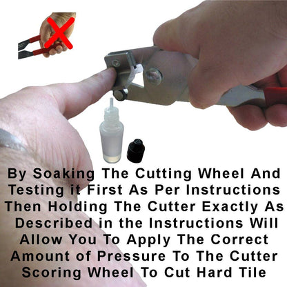 Left Handed Tile Cutter Kit 4 Porcelain Tile Drills Diamond Hole Saw for Taps Saw Blade for Notching Grinder Tile Saw for Cutting Out Sockets Tile File for Trimming Edges Grout Rake for Cleaning Grout