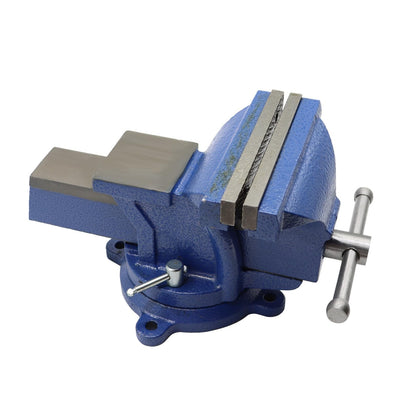 Nakkaa 6" Heavy Duty Bench Vise Cast Iron Vise with 360° Flexible Swivel Locking Base Home Work 6 Inch Swivel Bench Vice with Anvil
