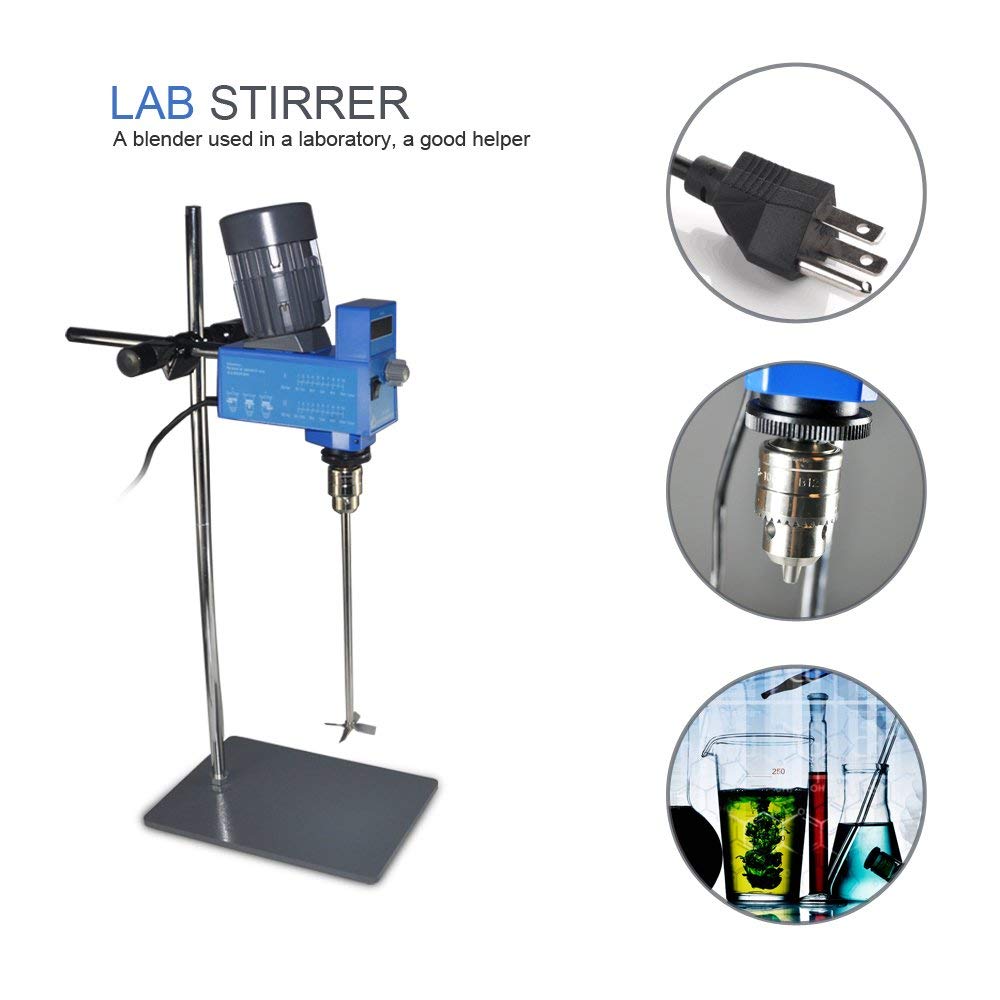 Lab Digital Overhead Stirrer Lab Mixer Heavy Duty Overhead Laboratory Mixer Industrial Liquid Mixer 0-10000mpas 20Liter