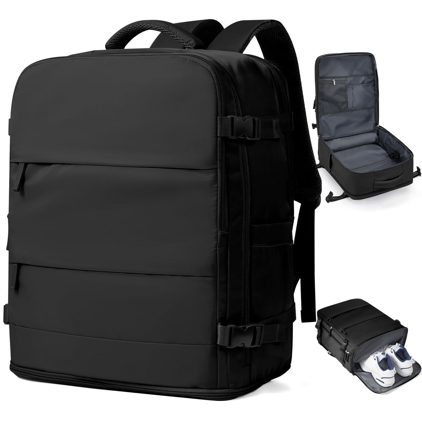 coowoz Travel Backpack Carry On for Women Man Gym Backpacks with Laptop Compartment Mochila de Viaje Teacher Personal Item Backpack Airplane Accessories Must Haves Grey Small