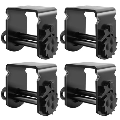 SALUINOKI 4 Pack Sliding Winch for Flatbed Trailer Compatible with 4 inch Flatbed Winch Straps 30 Ft, Flatbed Equipment Accessories for Tie Down System