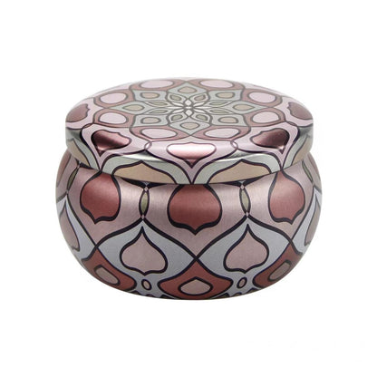 FWJUNHUYC Scented candle tin can drum metal packaging tinplate gift candy scented candle set tin box