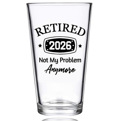 CASUVEA Retirement Gifts for Men Beer Glass, Retired 2025 Beer Glass, Funny Happy Retirement Gifts for Dad Grandpa Coworker Boss Friend Colleague Leader Boss Teacher Nurse, Birthday for Retiree