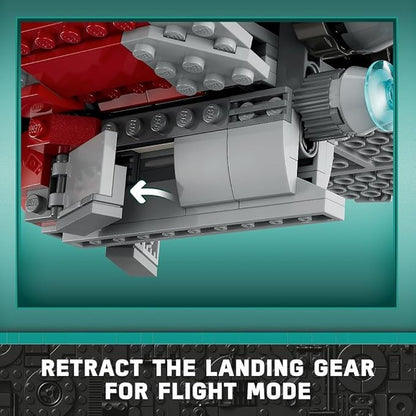 LEGO Star Wars Ahsoka Tano’s T-6 Jedi Shuttle Spaceship Toy - Star Wars Building Toys Set for Kids Boys &amp Girls Ages 9+ - Birthday Gift for Fans - 4 Minifigures - 75362
