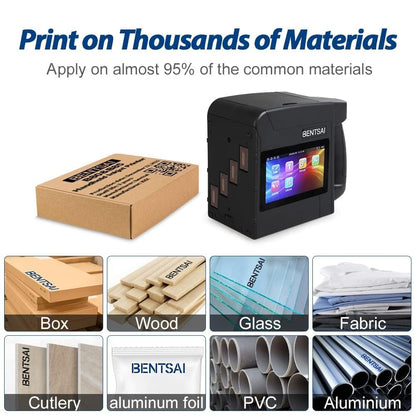 BENTSAI B85 Wide Format Handheld Inkjet Printer Industrial Inkjet Printer with 4 Inches Print Height for Large Format Batch Coding Variable Data Printing on Any Surfaces