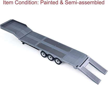 TOUCAN RC HOBBY Plastic Semi Trailer Flatbed 1502 for 1/18 Remote Control Tractor Truck HUINA 1501 Electronic Support Legs Tail Board for Adult