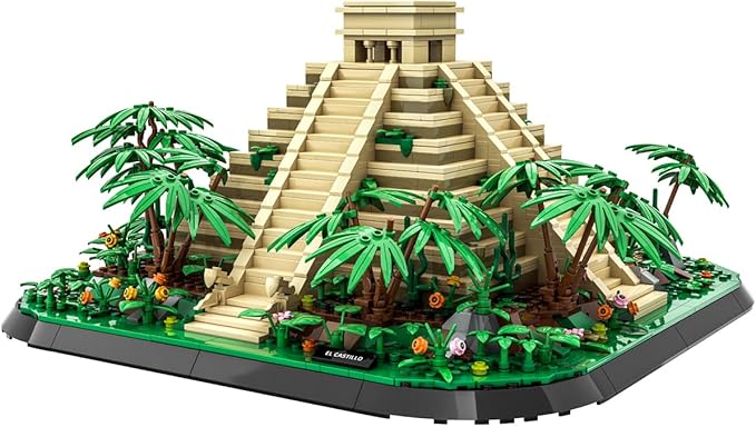 1346Pcs El Castillo Pyramids Mexico Building Set World Landmark Architecture Model Collectible Toy for Kids and Adults