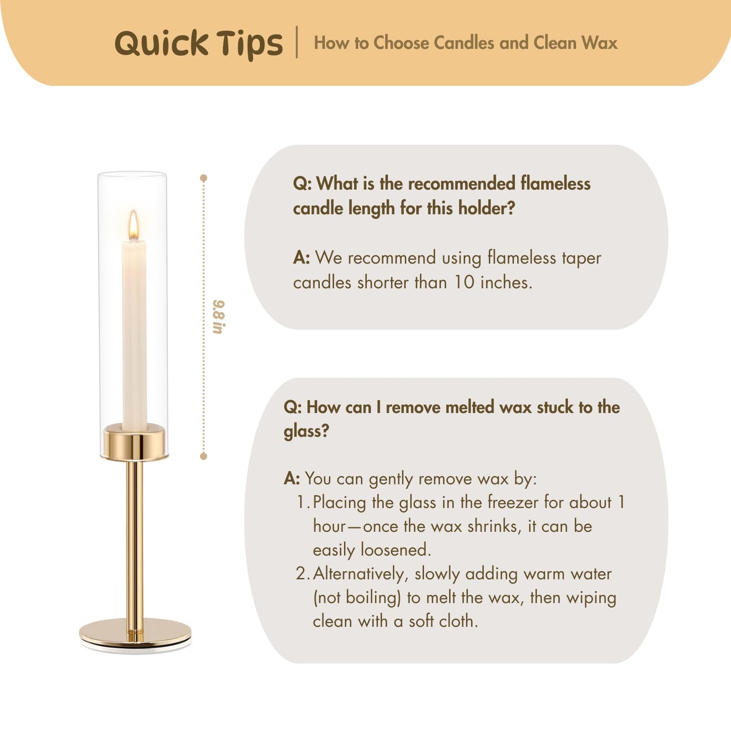 Gold Hurricane Candle Holders Set of 6, Tall Metal Windproof Glass Taper Candle Holder for Candlestick, Candle Sticks Decor, Table Centerpieces for Wedding, Candlelit Dinner Party Fireplace Decoration