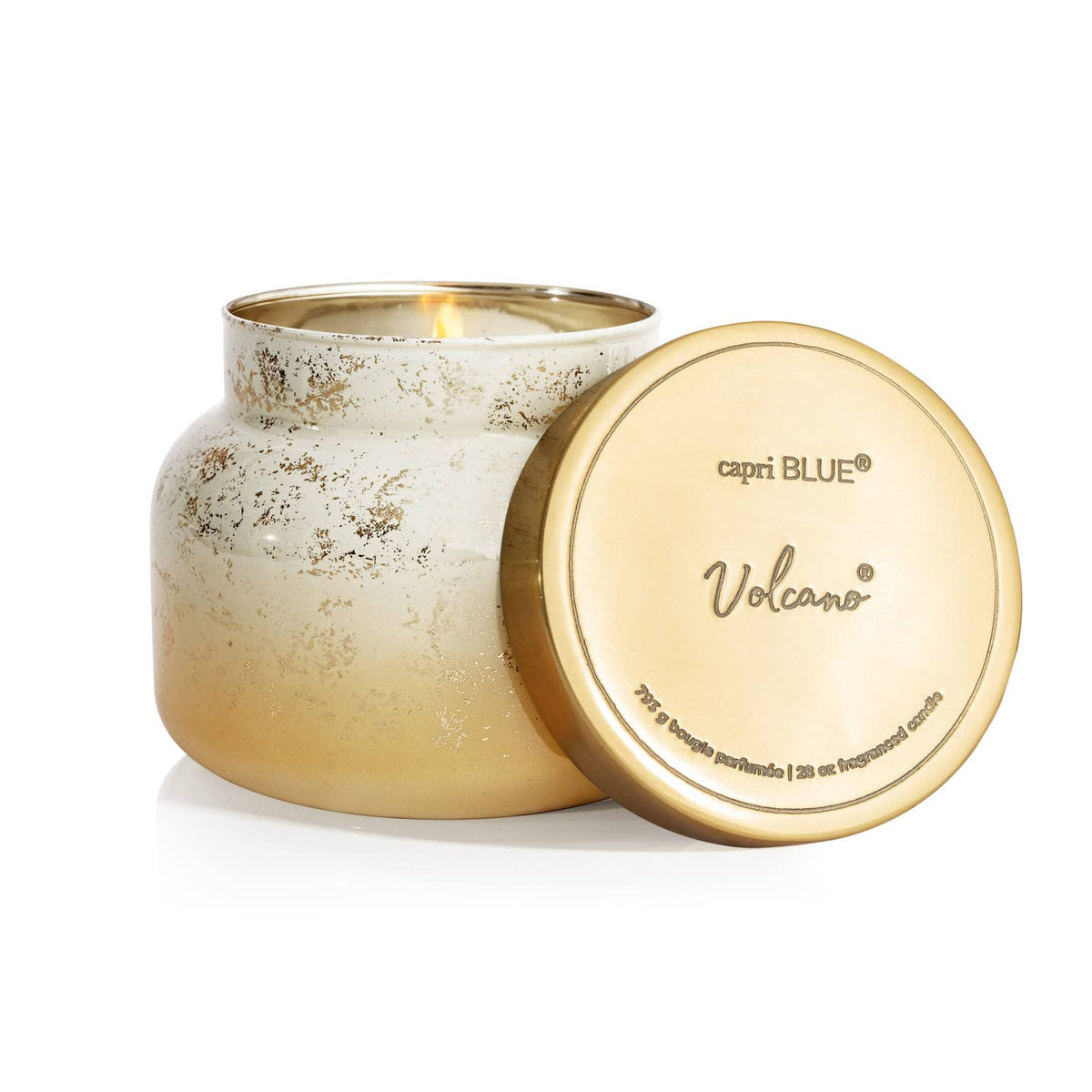 Capri Blue Glimmer Jar Candles - Luxury Holiday Scented Candles for Home - Long Lasting Soy Wax Blend - Scented Holiday & Home Decor - Volcano Oversized Signature Jar (28 oz)
