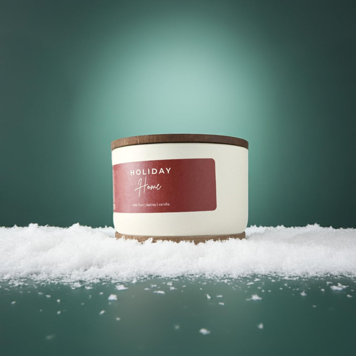 Milkhouse Candle Company Holiday Home Soy Candle - Red Fruit | Spices | Vanilla Scented - 10 oz Signature Statement Candle with Lid, 20+ Hour Burn Time, Made in the USA