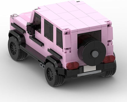 Custom Building Block Set G-Class SUV Model Pink DIY Construction Toy