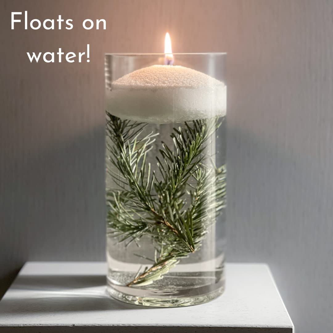 Foton Pearled Candle 18 Oz - Snowy Cider Non Toxic Luxury Long Lasting Powder Wax Sand Candles up to 120 Hours - Refillable Pearl Candle Sand with 30 Wicks