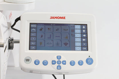 Janome Embroidery Machines - MB45 Heavy Duty Computerized Embroidering and Quilting Machine for Beginners to Experts, Multi Needle Embroidery Machine with 5.7" Remote Computer Screen for Stitching